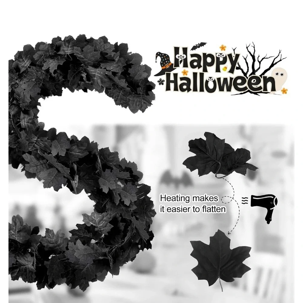 Halloween Garland Maple Leaf‎ Vines Fall Thanksgiving Decoration, 4pcs